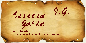 Veselin Galić vizit kartica